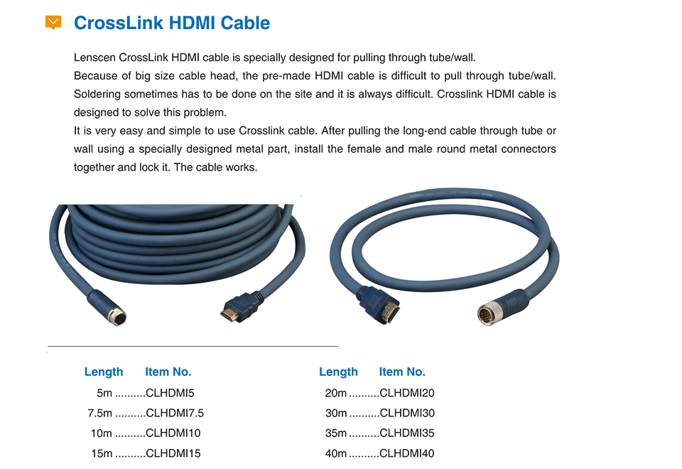 Crosslink HDMI cable