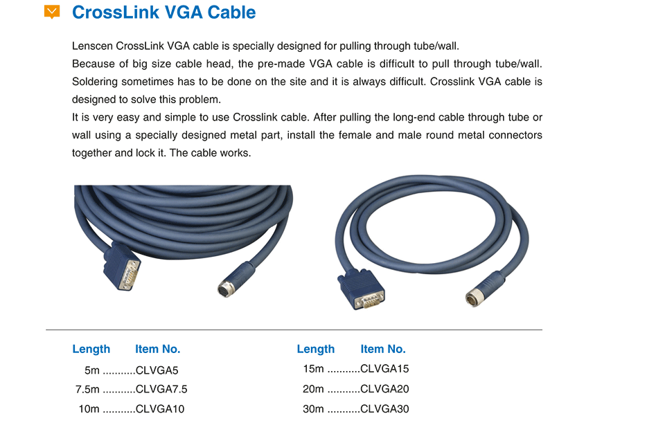 Crosslink VGA cable